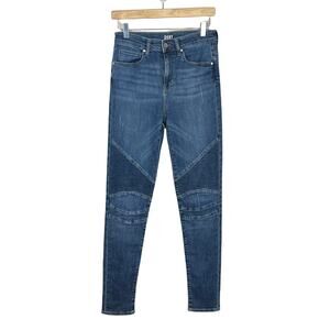 DKNY Moto Biker High Rise Skinny Blue Jeans Size 27